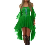 Genérico Vestido Bruja Mujer Ropa Women Medieval Renacentista Vestido Coctel Góticos Gótica Disfraz Renacentista Vampiresa Calabaza Terrifier Disfraces Para Halloween Mujer 3XL
