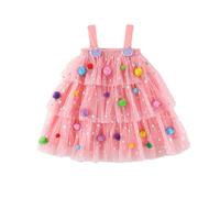 Genérico - Vestido con lentejuelas para niña sin mangas, fiesta escalonada, tul y corona de estrellas doradas, con falda cálida, para tartas, princesas, para niños, 12 m, 5 y baile de noche, vestido