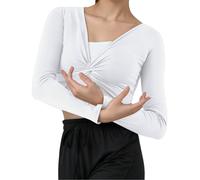Genérico Vestido de Baile para Mujer Elegante y Cómodo para Práctica de Danza Moderna con Diseño Versátil y Ajuste Ideal para Clases y Ensayos (White, S)