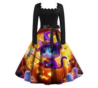 Genérico Vestido De Fiesta Medievales Victoriano Sexy Woman Vestido Bruja Villana Talla Art Disfraz Halloween Vampiro Mujer Demonio Calabaza Terror Disfraces De Halloween Para Adultos L