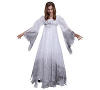 Generico Vestido de Halloween para mujer, novia, cadáver, retro, renacentista, medieval, vestido de noche, talla grande, disfraz de diosa griega romana, hada, boho, gitana, tribal, largo, elegante