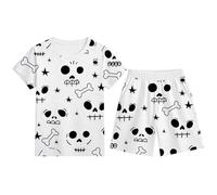Genérico Vestido De Halloween para NiñOs Pijama Conjuntos Ropa Cosplay Disfraz Murcielago Bebe Y Bruja Carnaval