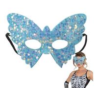Genérico Vestido de Máscara para Niñas,Decoración Brillante De La Mitad - Faciales para Máscaras - para Disfraces de Halloween Noche de Carnaval Navidad Circo Festival Cosplay