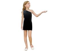 Genérico - Vestido de niña con lentejuelas para Halloween, disfraz de fantome sin mangas, cuello redondo, dobladillo asimétrico, vestido de traje aterrador para niños de 3 a 16 años, Le Noir, 6-7 Años