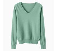 Genérico vestido de niña princesa lindo cuello en V suave jersey suéteres adolescentes casual suelto primavera manga larga tops 5 15 años suéteres para niñas venta de polainas, verde, 12-13 años