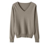 Genérico vestido de niña princesa lindo cuello en V suave jersey suéteres adolescentes casual suelto primavera manga larga tops 5 15 años suéteres para niñas venta de polainas, marrón, 12-13 años