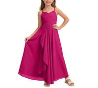 Genérico Vestido De Niña Vestidos De Verano Vestido De Corte A para Niñas Vestido Largo De Gasa Vaporoso para Damas De Honor Junior Vestido De Fiesta Nupcial Vestido De Concurso De Belleza