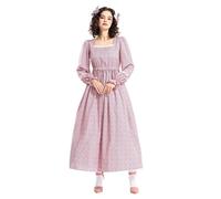 Genérico Vestido de Pradera para Mujer, Disfraz de Flores, Vestido de Guerra, histórico, Elegante, Vestido de Encaje, Falda de macera, Disfraz de Fiesta