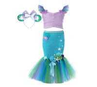 Genérico Vestido de sirvienta Tutu Dreams, atuendo para niñas, fiesta de cumpleaños y Halloween, ropa de vestir Ifts (Sky Blue, 7-8 Years)