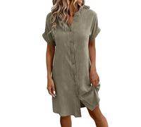 Genérico Vestido De Verano Mujer Manga Corta Pétalos Camiseta Vestido Una Línea Casual Cuello V Casual Elegante y Elegante Vestidos Playa Casual Casual Camiseta Vestidos Sofisticado Glamour Romántico