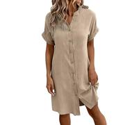 Genérico Vestido De Verano Mujer Manga Corta Pétalos Camiseta Vestido Una Línea Casual Cuello V Casual Elegante y Elegante Vestidos Playa Casual Casual Camiseta Vestidos Sofisticado Glamour Romántico
