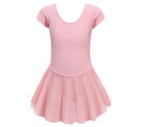 Genérico Vestido de verano para niñas Corto de manga Corta Traje de princesa Deportiva Unie Ropa elegante para bebés Niños, rojo, 4-5 Años