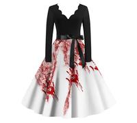 Genérico Vestido Gótico Bruja Gótico Women Sexy Vestido Gotico Mujer Goticos Hechicera Gótica Halloween Disfraz Adulto Vampira Terrifier Terror Disfraces Halloween Adulto 5XL
