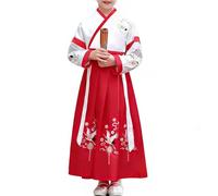 Genérico Vestido Hanfu Tradicional Chino Para NiñOs, Traje De Baile Hanfu, Ropa Traje China Heroina Hanfu, Azul, Disfraz De Escenario ActuacióN Antiguo Disfraz Mulan Para NiñA
