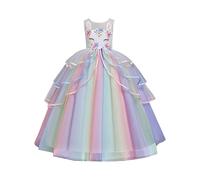 Genérico Vestido Lentejuelas Niña Vestidos de Princesas para Niñas Vestido Casual y estilizado para Princesa con Ambiente Fiesta Bodas y Bailes