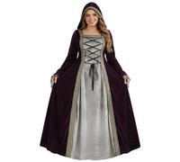 Genérico Vestido medieval para juegos de rol históricos y eventos Cosplay elegantes (Purple, S)