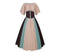 Genérico Vestido Medieval, Vestido De Fiesta Cortesano Medieval De La Reina Victoriana Medieval Renacentista Traje Gótico Fiesta Vestido Maxi Vestido Renacentista Mujer para Carnaval
