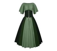Genérico Vestido Mujer Medieval Vintage, Vestido Cortesano Mujer Medieval De La Reina Victoriana Medieval Renacentista Traje Gótico Fiesta Vestido Maxi Vestidos Goticos Mujer para Fiesta Y Carnaval