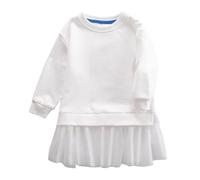 Genérico Vestido Niña 2 Años - Vestido Niña Ceremonia - Suéter De Vestir De Color Sólido para Niña Lindo Vestido Casual De Moda