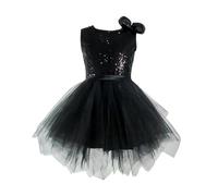 Genérico Vestido NiñA Tutu,Vestido De Fiesta Sin Mangas De Color Liso para NiñAs con Cuello Redondo Y Falda Fluida para Actuaciones Y EspectáCulos En El Escenario