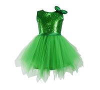 Genérico Vestido NiñA Tutu,Vestido De Fiesta Sin Mangas De Color Liso para NiñAs con Cuello Redondo Y Falda Fluida para Actuaciones Y EspectáCulos En El Escenario