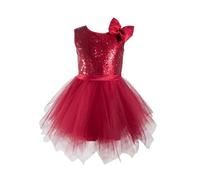 Genérico Vestido NiñA Tutu,Vestido De Fiesta Sin Mangas De Color Liso para NiñAs con Cuello Redondo Y Falda Fluida para Actuaciones Y EspectáCulos En El Escenario