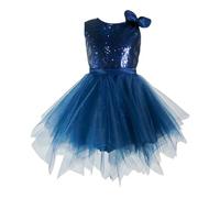 Genérico Vestido NiñA Tutu,Vestido De Fiesta Sin Mangas De Color Liso para NiñAs con Cuello Redondo Y Falda Fluida para Actuaciones Y EspectáCulos En El Escenario