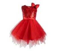 Genérico Vestido NiñA Tutu,Vestido De Fiesta Sin Mangas De Color Liso para NiñAs con Cuello Redondo Y Falda Fluida para Actuaciones Y EspectáCulos En El Escenario