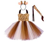 Genérico Vestido Nochevieja- Vestido NiñA Fiesta De NiñA con Tutú De Tigre Leopardo Y Vaca Disfraz De Fiesta De Cosplay De Animales De 1 A 10 AñOs