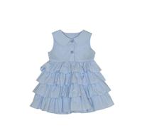 Genérico - Vestido para niña de verano, lindo, para niños pequeños, casual, ropa ligera, fluida, para bebé, niña, vestido de princesa, tarta, super lindo, fino, azul, 3-4 Años