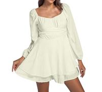 Genérico Vestido Pirata Pirate Costume Ropa Medieval Mujer De Princesa Blanco Disfraz Vestidos Medievales Volantes Abullonados Adulto Blusa Estilo Renacentista Sexy Playa Carnaval Blanca