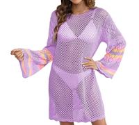 Genérico Vestido Playero para Mujer Estilo Europeo con Borde Y Costuras En Colores Contrastantes