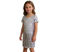 Genérico Vestido Princesa Nina 3 Anos,Vestido De ActuacióN para NiñAs and Shine Disfraz De Escenario Traje De Tutú De Fiesta De Manga Corta para NiñOs PequeñOs Recital De Baile