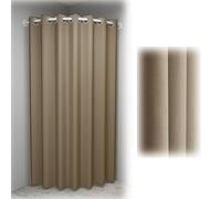 Genérico Vestidor de Esquina montado en la Pared con Cortinas Opacas, Cortina divisoria para Centro Comercial para protección de la privacidad y Separador de ambientes (Barra Dorada de 100