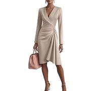 Genérico Vestidos De Fiesta Mujer Elegantes Vestido Invitada Boda Casual Ropa Cortos Reno Disfraz Otoño Jersey Christmas Pantalones Elegante 2#champán M