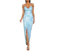 Genérico Vestidos De Gala Mujer Largos Elegantes,Vestido De Noche Largo con Tirantes Y Lentejuelas para Mujer