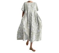 Genérico Vestidos De Mujer Elegante - Vestido Largo Suelto Informal Floral Bohemio Holgado De Gran TamañO Y Fluido De Verano para Mujer Vestido Mujer Halloween