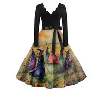 Genérico Vestidos Fiesta Hallowen Victoriano Grande Adulta Vestido De Bruja Mujer Falda Tallas Art Disfraz Vampira Terrifier Vampiro Miedo Disfraces para Halloween M
