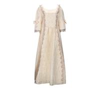 Genérico Vestidos Halloween Mujer - Vestidos de cóctel para Mujer Talla Grande Moda Estilo gótico Vestido Midi Croset Manga Larga Acampanada una línea Vestido de Alfiler De Capa Medieval Escocés
