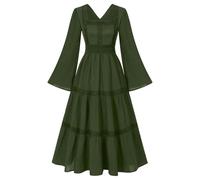 Genérico Vestidos Medievales Mujer, Vestido De Fiesta Cortesano Elegante Party Fashion Disfraz De Reina Medieval Vestido Princesa Disfraces De Carnaval Disfraz Vampira Mujer para Carnaval