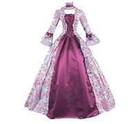 Genérico Vestidos Medievales Mujer, Vestido De Fiesta Cortesano Elegante Party Fashion Disfraz De Reina Medieval Vestido Princesa Disfraces De Carnaval Vestido Negro Disfraz para Fiesta Y Carnaval