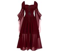 Genérico Vestidos Mujer Cosplay Gótico Sexy Renacentista Vestido Mujer Fiesta Gótica Art Haloween Disfraz Miedo Fantasma Vampiresa Disfraces para Halloween 3XL