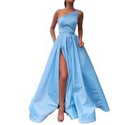 Genérico Vestidos Mujer Largos Elegantes De Fiesta,Vestido De Novia para Mujer Vestido De Noche Largo Vestido De CóCtel Formal Vestidos De Dama De Honor De SatéN con Abertura