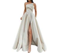 Genérico Vestidos Mujer Largos Elegantes De Fiesta,Vestido De Novia para Mujer Vestido De Noche Largo Vestido De CóCtel Formal Vestidos De Dama De Honor De SatéN con Abertura