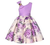 Genérico Vestidos Niña 5 Años - Niños Pequeños Bebés Niñas Primavera Verano Estampado Cosplay Volante Sin Mangas Princesa Vestido Regalos Familiares para Cosplay Decoraciones Disfraz