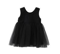 Genérico Vestidos Niña Vestido Verano Vestido De Fiesta De Malla Sin Mangas para Niñas Pequeñas