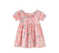 Genérico Vestidos para bebés y niñas de algodón Suave con Vuelo, Ideales para Fiestas y Uso Diario, Desde 3 hasta 6 años (3-4 Years)