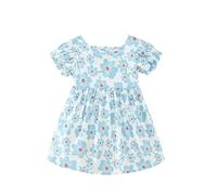 Genérico Vestidos para bebés y niñas de algodón Suave con Vuelo, Ideales para Fiestas y Uso Diario, Desde 3 hasta 6 años (Light Blue, 2-3 Years)