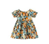 Genérico Vestidos para bebés y niñas de algodón Suave con Vuelo, Ideales para Fiestas y Uso Diario, Desde 3 hasta 6 años (Yellow, 3-4 Years)