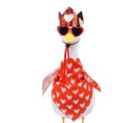 Genérico Vestidos para Ganso de Porche San Valentín,Juego De Accesorios De Gafas En Forma De Corazón - Vestimenta para Ganso de San Valentín - Regalo para Amigos y Familia Decoración de